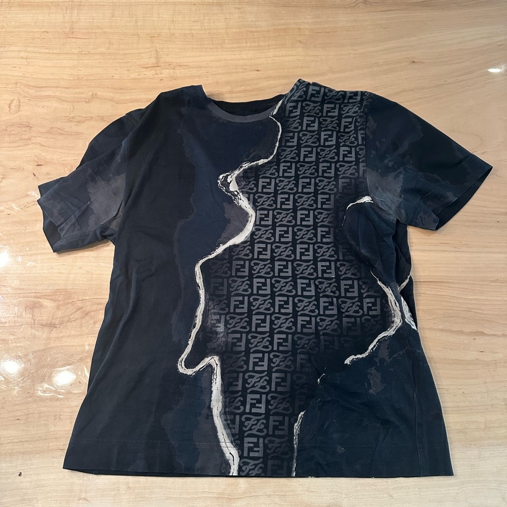 Fendi Black Graphic Tee
